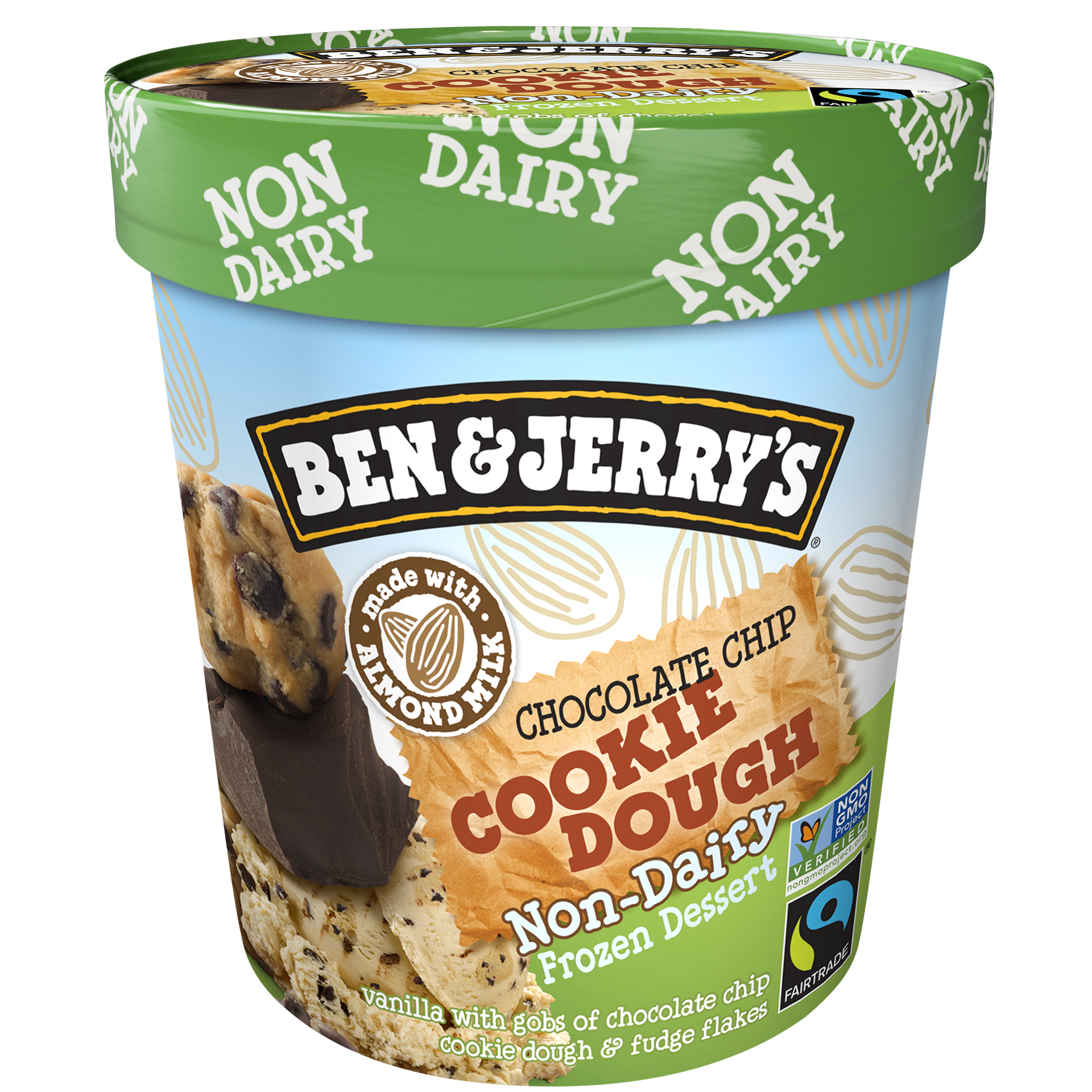 slide 2 of 5, Ben & Jerry's Non-Dairy Chocolate Chip Cookie Dough Frozen Dessert, 16 oz, 16 oz