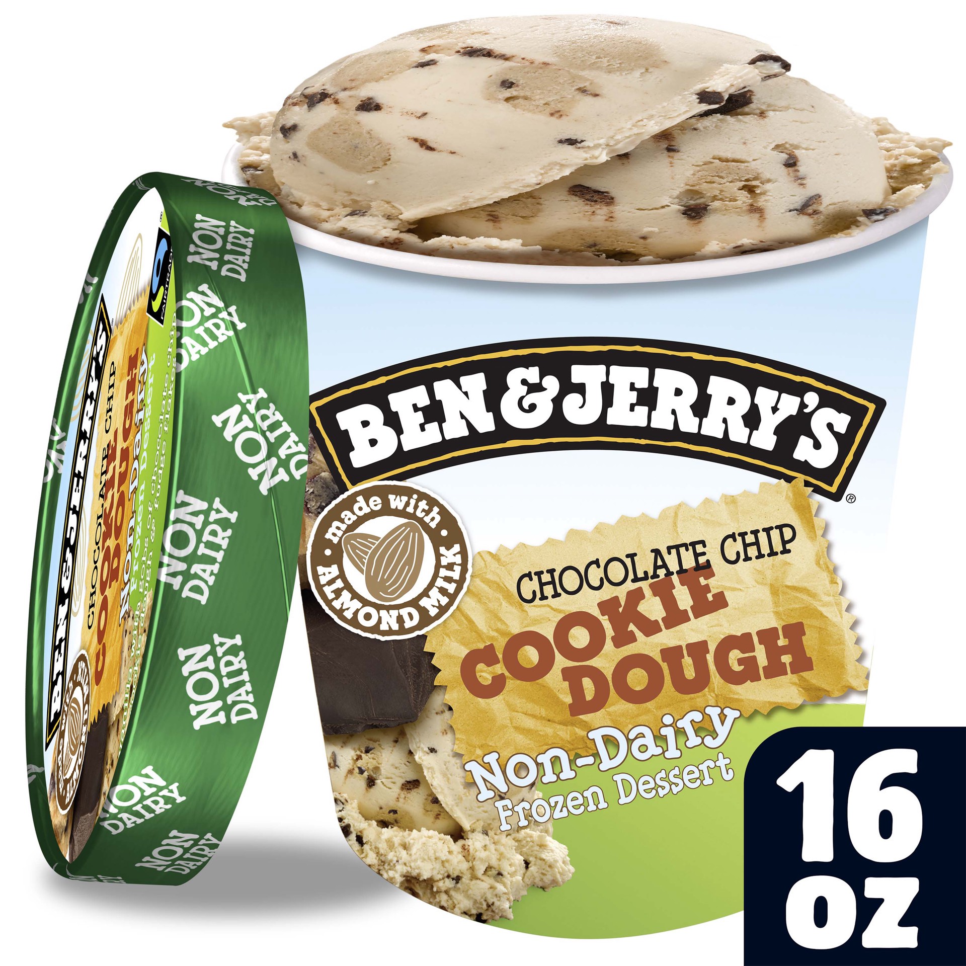 slide 3 of 5, Ben & Jerry's Non-Dairy Chocolate Chip Cookie Dough Frozen Dessert, 16 oz, 16 oz