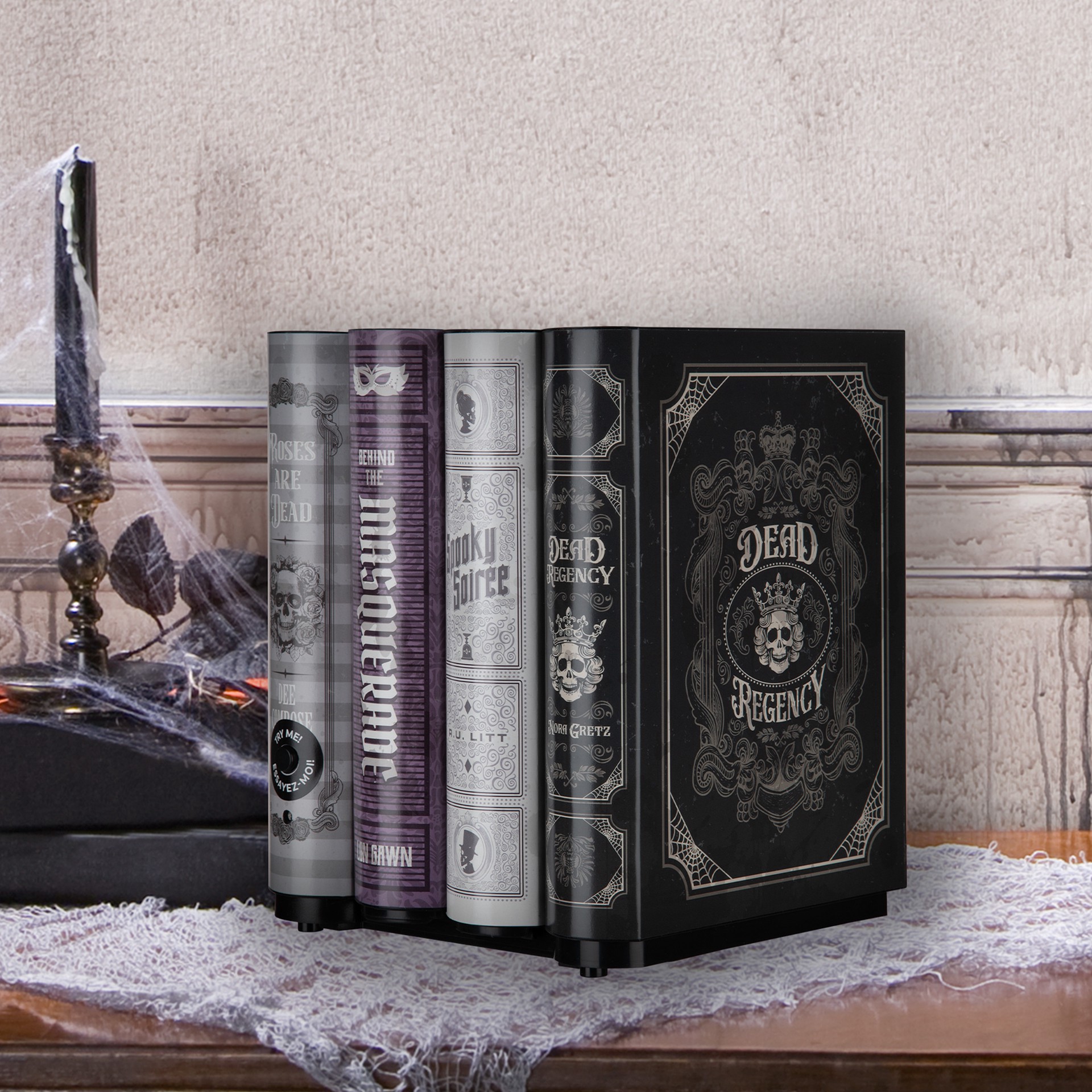 slide 2 of 2, 8" Animated Haunted Books By Ashland, 8 in