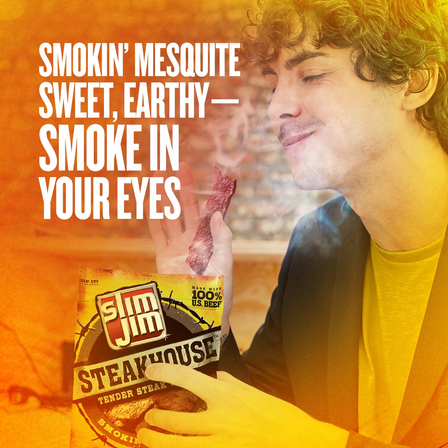 slide 5 of 5, Slim Jim Steakhouse Smokin' Mesquite Flavored Beef Steak Strips 3.15 oz, 3.15 oz