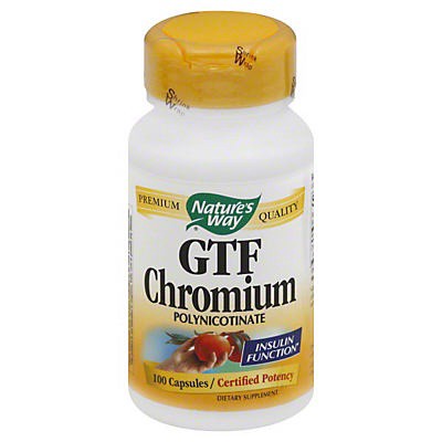 slide 1 of 3, Nature's Way GTF Chromium, Polynicotinate, Capsules, 100 ct