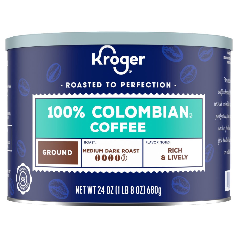 slide 2 of 5, Kroger Columbian Medium Dark Roast Coffee- 24 oz, 24 oz