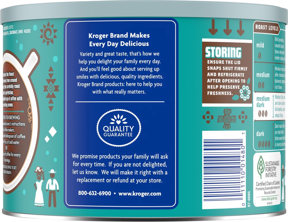 slide 3 of 5, Kroger Columbian Medium Dark Roast Coffee- 24 oz, 24 oz