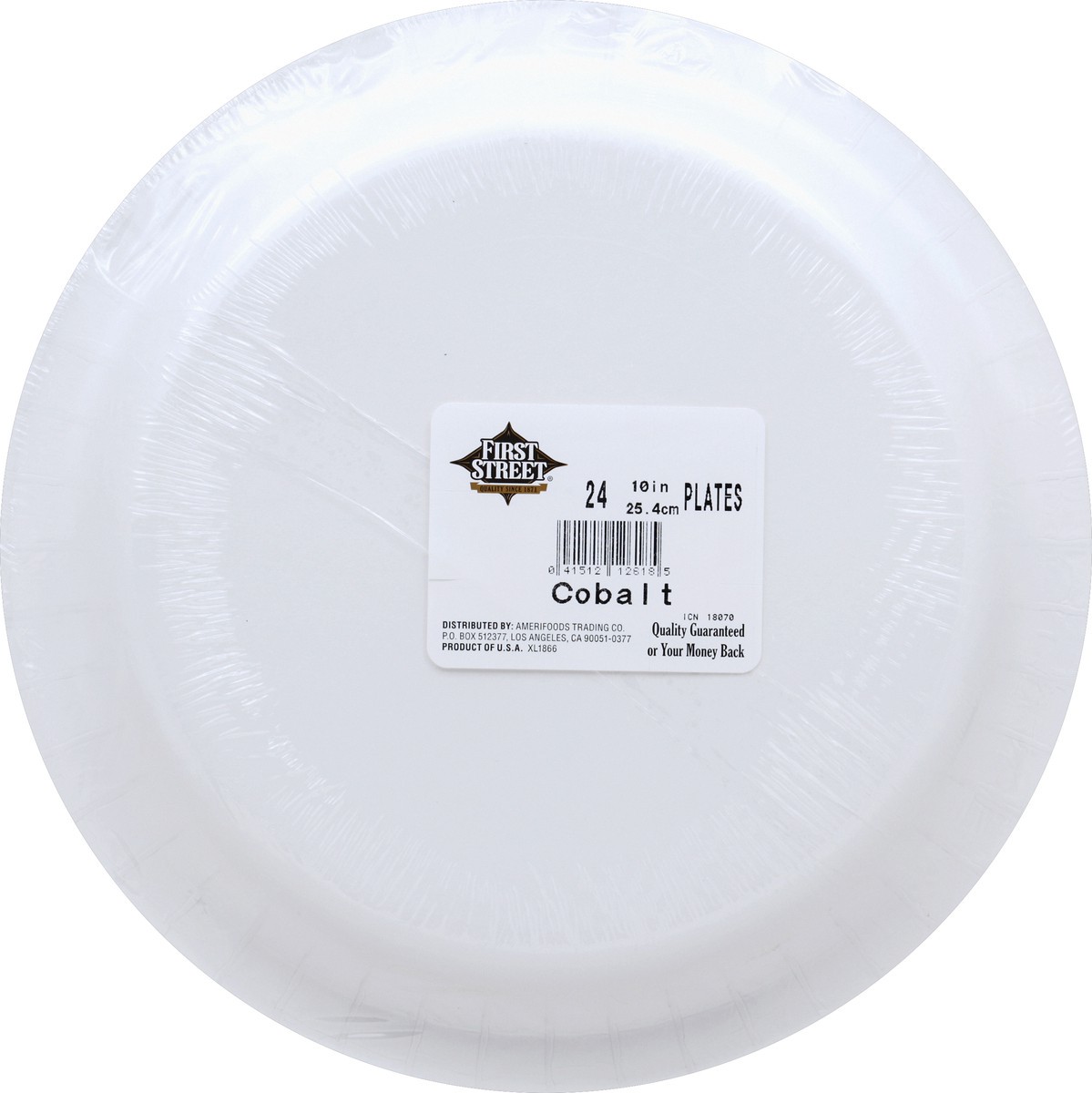 slide 5 of 6, First Street Cobalt 10.25 Plates, 24 ct