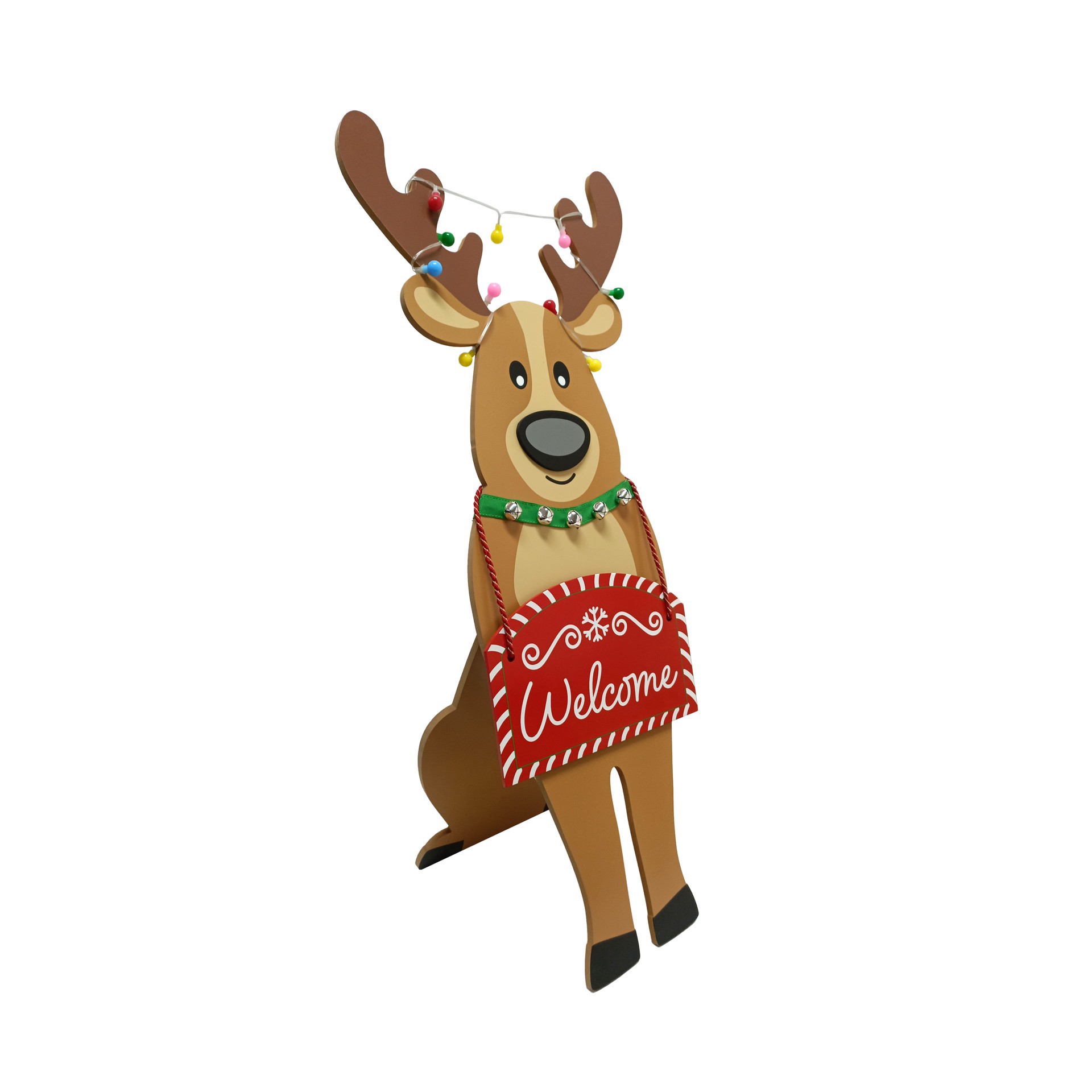 slide 3 of 3, 3ft. Reindeer Door Greeter By Ashland, 3 ft