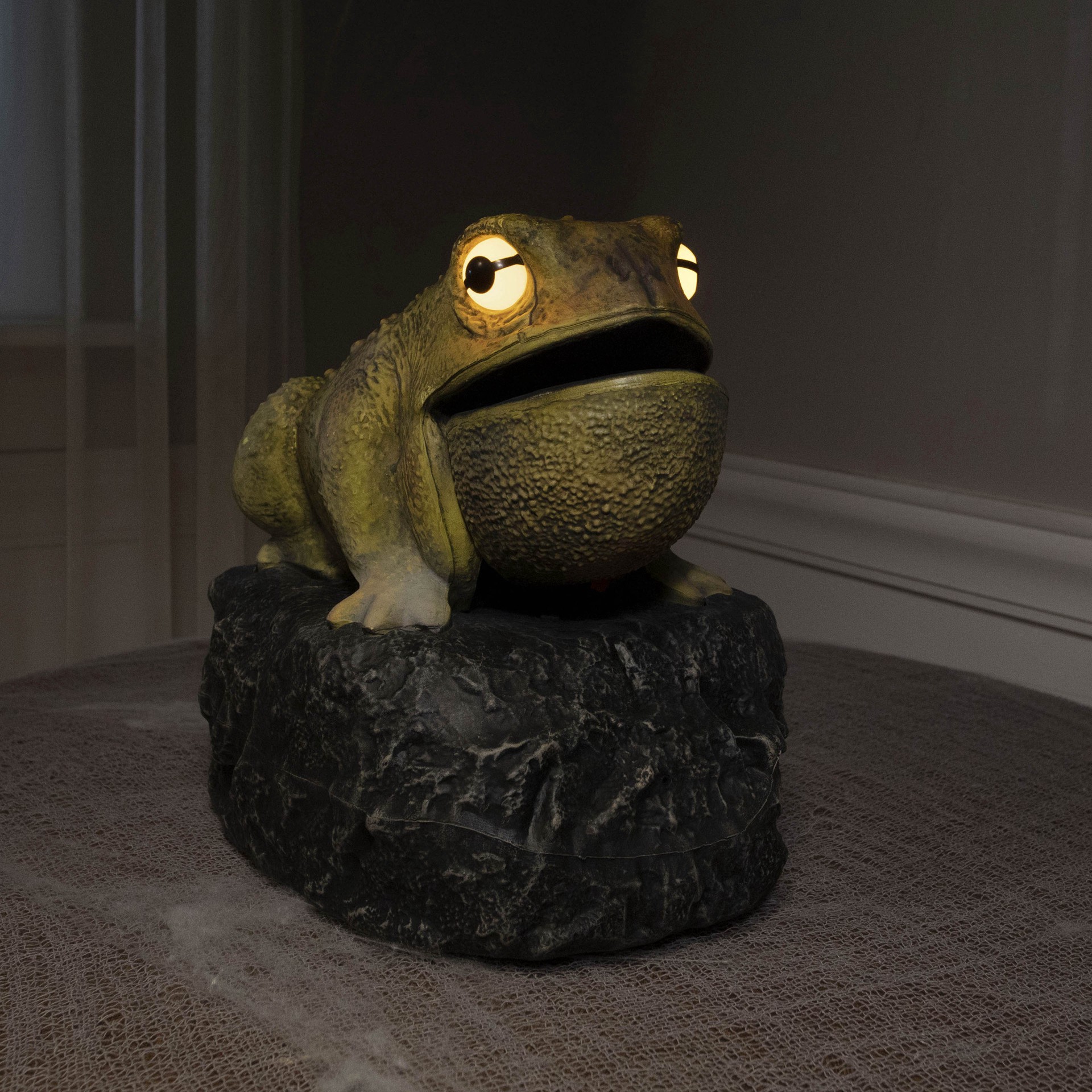 slide 4 of 5, 11.25" Led Animated Croaking Toad By Ashland, 11.25 in