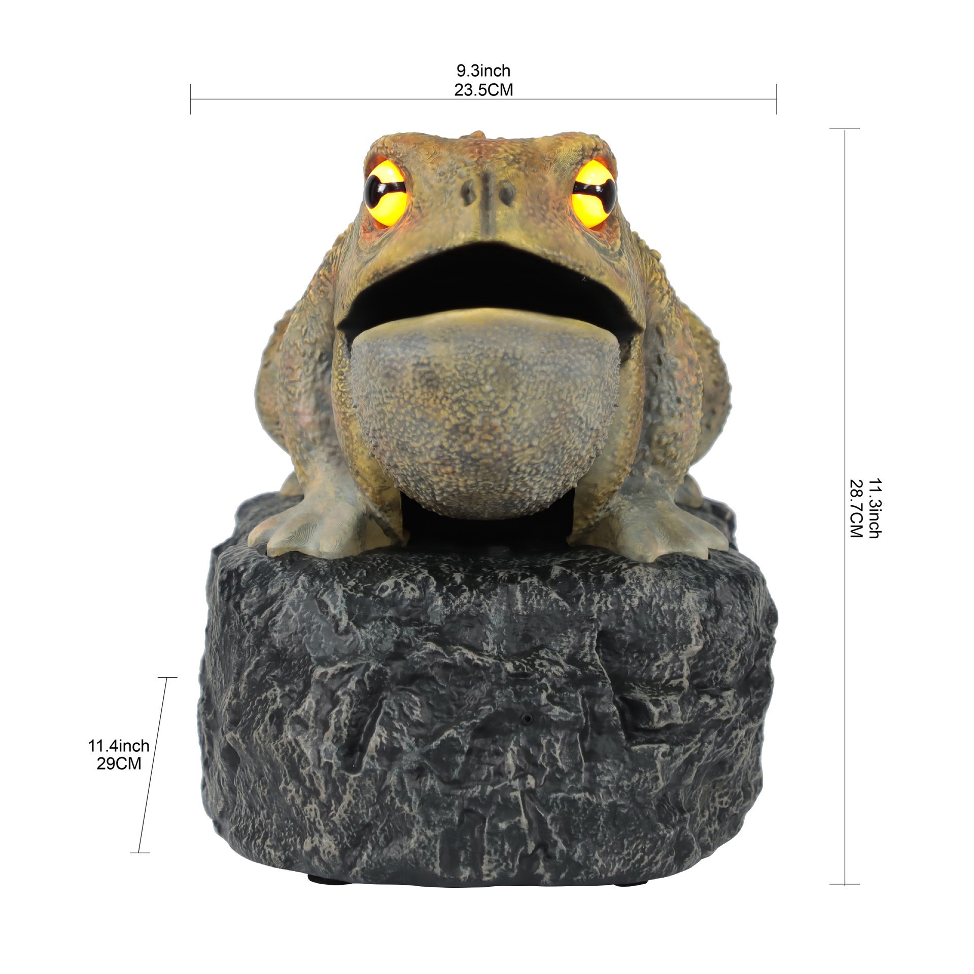 slide 5 of 5, 11.25" Led Animated Croaking Toad By Ashland, 11.25 in