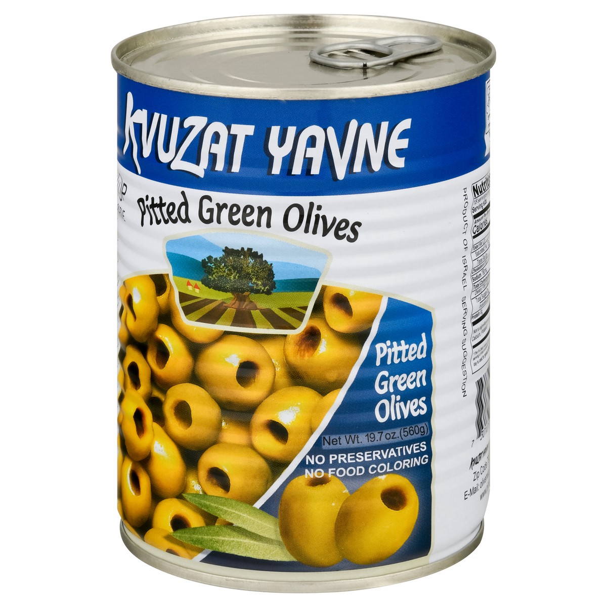 slide 7 of 9, Kvuzat Yavne Pitted Green Olives 19.7 oz, 19.7 oz