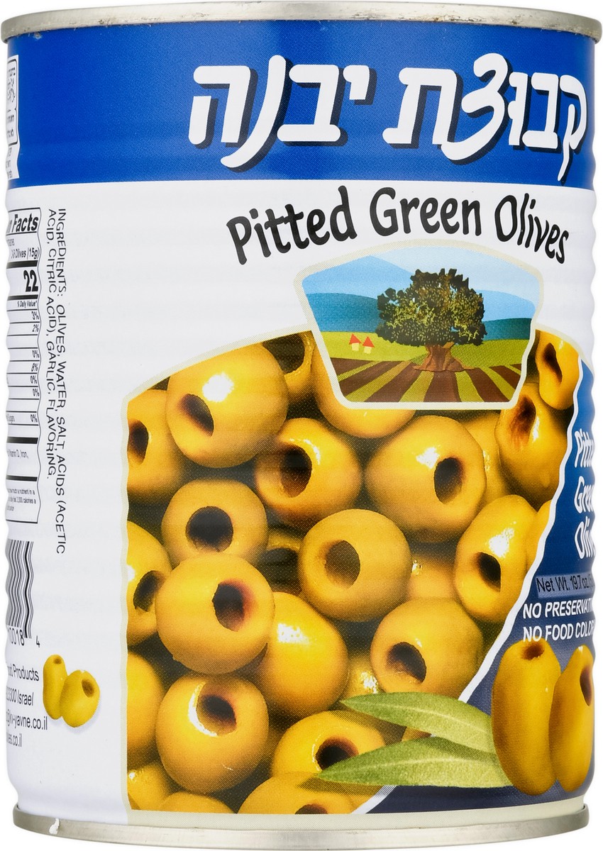 slide 5 of 9, Kvuzat Yavne Pitted Green Olives 19.7 oz, 19.7 oz