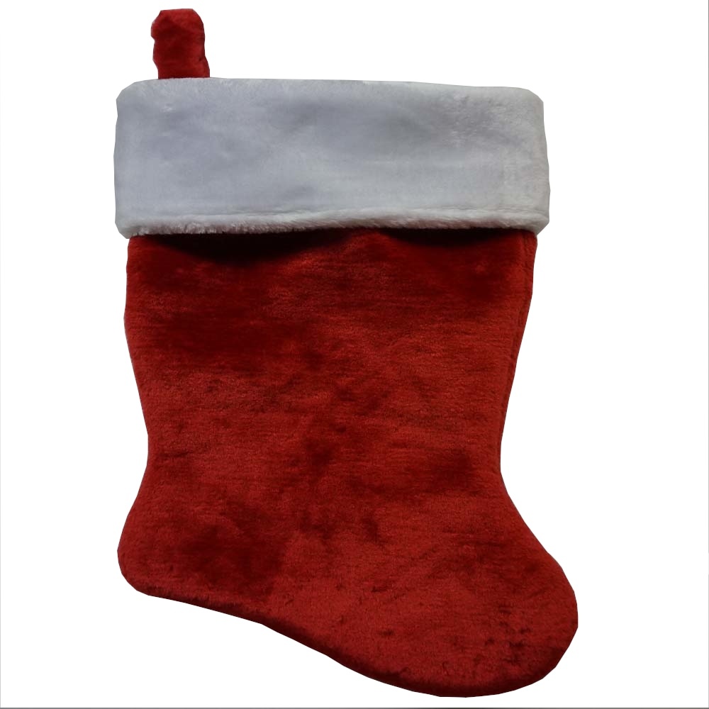 slide 1 of 1, Holiday Home Plush Stocking - Red, 23 in