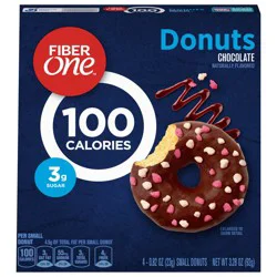 Fiber One Chocolate Donuts 4 Count, 3.28 OZ