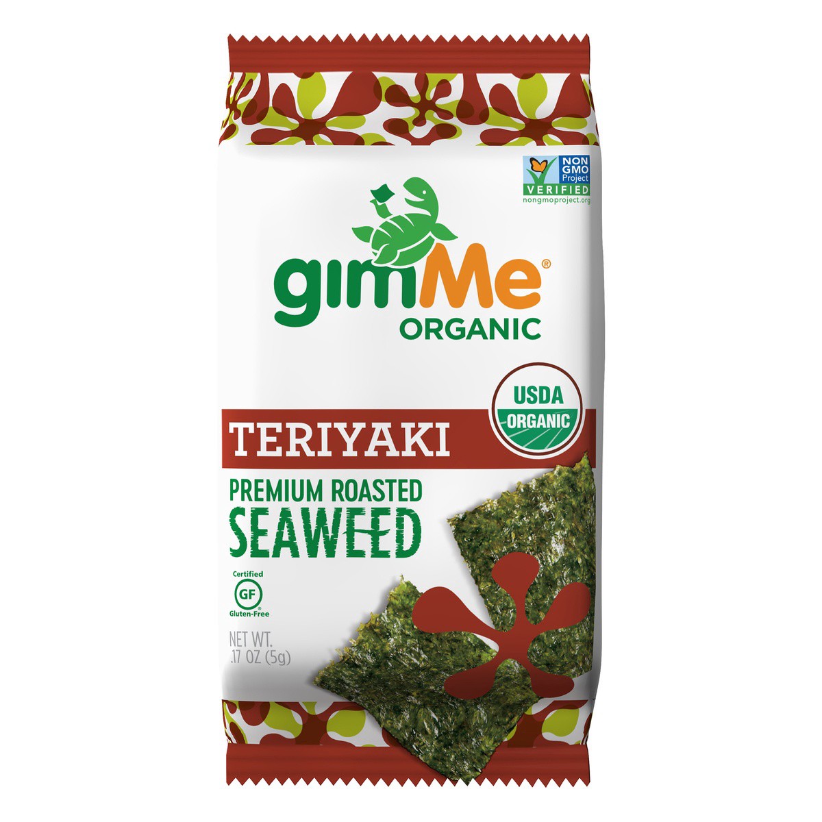 slide 1 of 7, gimMe Roasted Organic Teriyaki Seaweed Snacks 0.17 oz, 0.17 oz