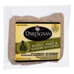 D'Artagnan Rabbit Ginger Sausage