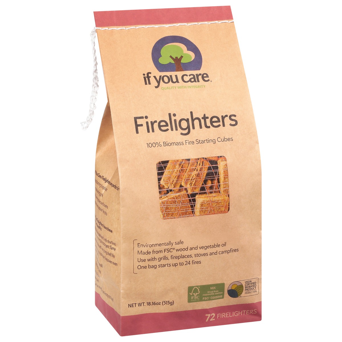 slide 2 of 9, If You Care Source Atlantique, Inc If You Care 100% Biomass Firelighters 72Ct, 72 ct
