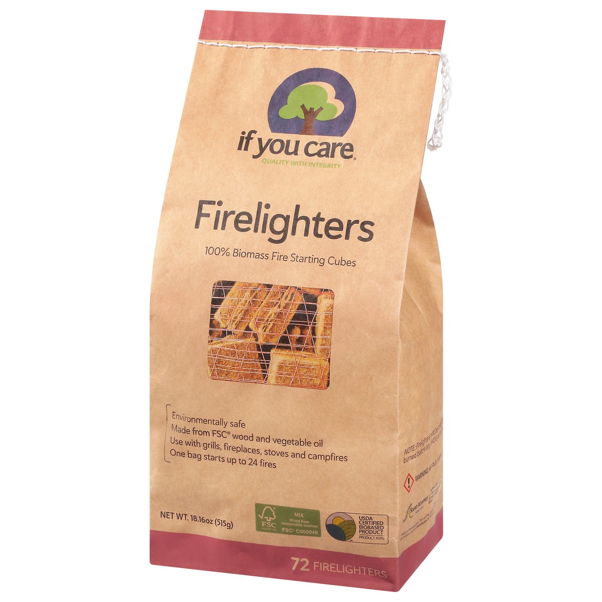 slide 3 of 9, If You Care Source Atlantique, Inc If You Care 100% Biomass Firelighters 72Ct, 72 ct