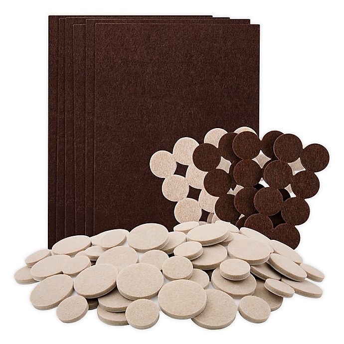 slide 1 of 1, Waxman Felt Pads - Brown/Oatmeal, 182 ct