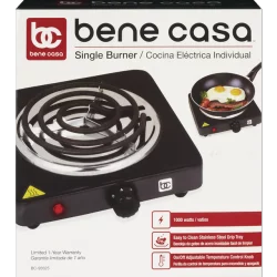 Bene Casa Single Coil Burner, Black