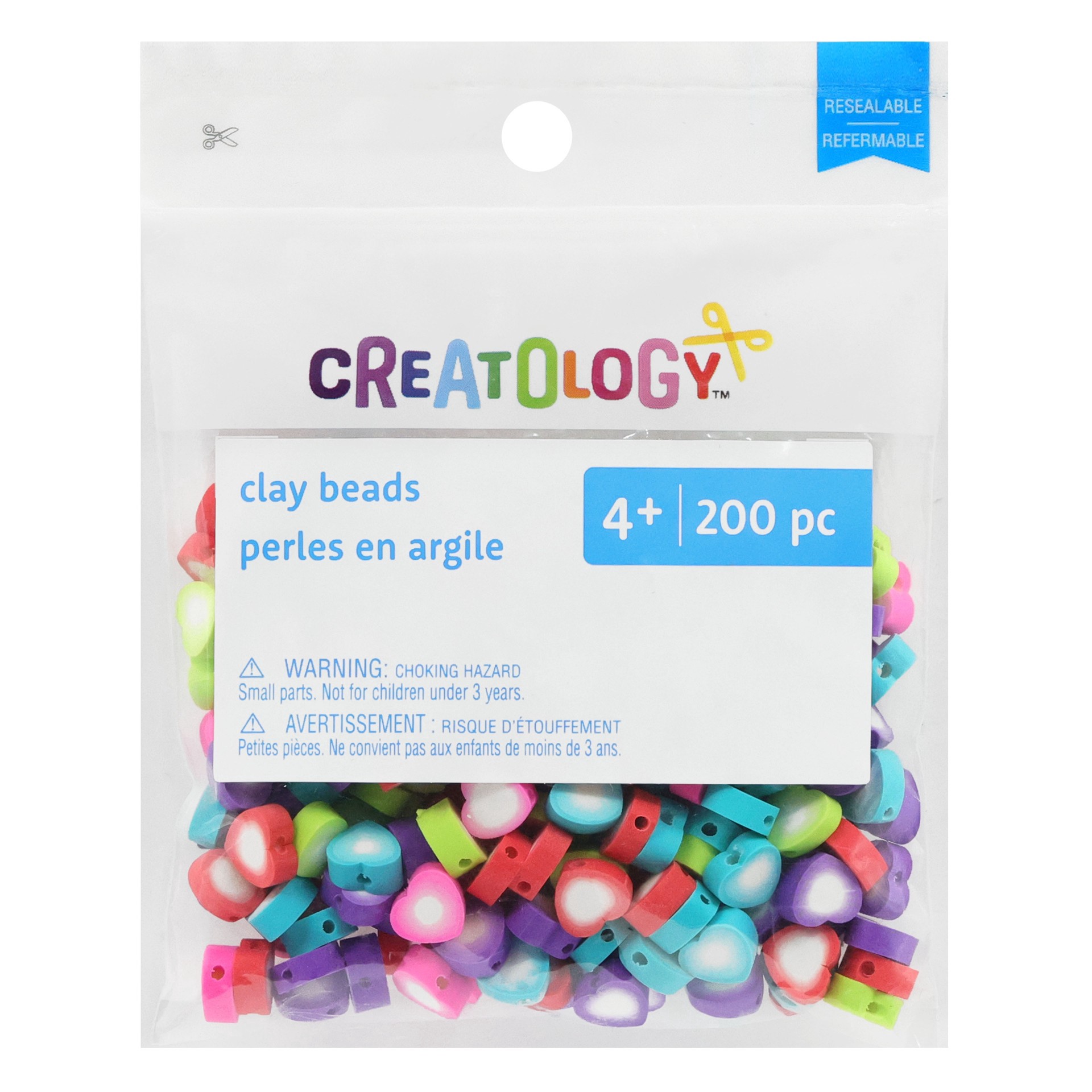 slide 3 of 3, 9mm Neon Heart Clay Beads By Creatology, 9 mm