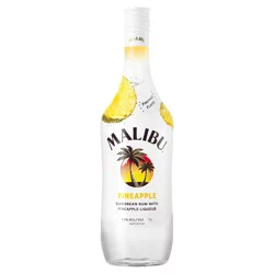 Malibu Flavored Caribbean Rum with Pineapple Liqueur 1L Bottle