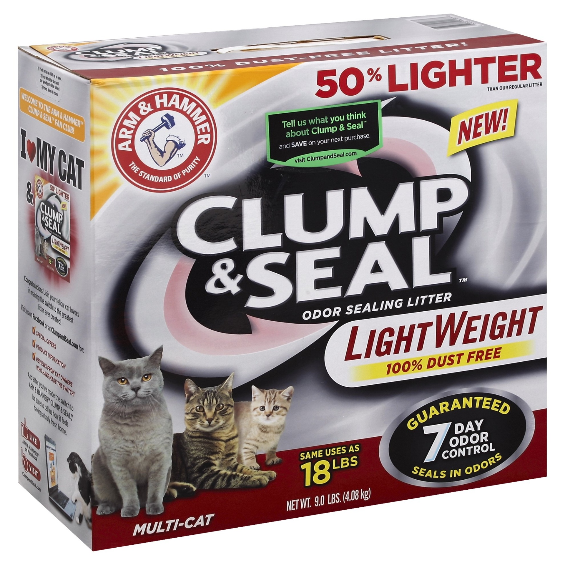 Clump & Seal Lightweight Cat Litter 9 lb Shipt