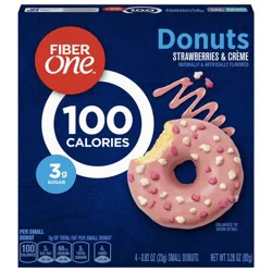 Fiber One Strawberries & Crème Donuts 4 Count