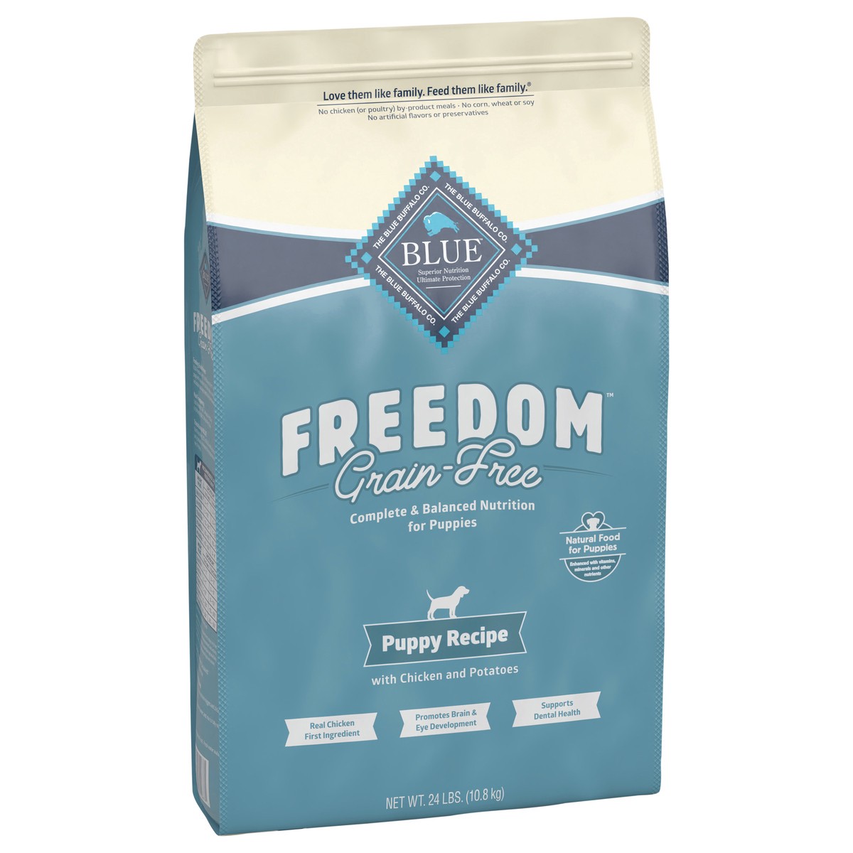 slide 3 of 12, Blue Buffalo Freedom Grain Free Natural Puppy Dry Dog Food, Chicken 24-lb, 24 lb