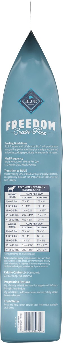 slide 8 of 12, Blue Buffalo Freedom Grain Free Natural Puppy Dry Dog Food, Chicken 24-lb, 24 lb