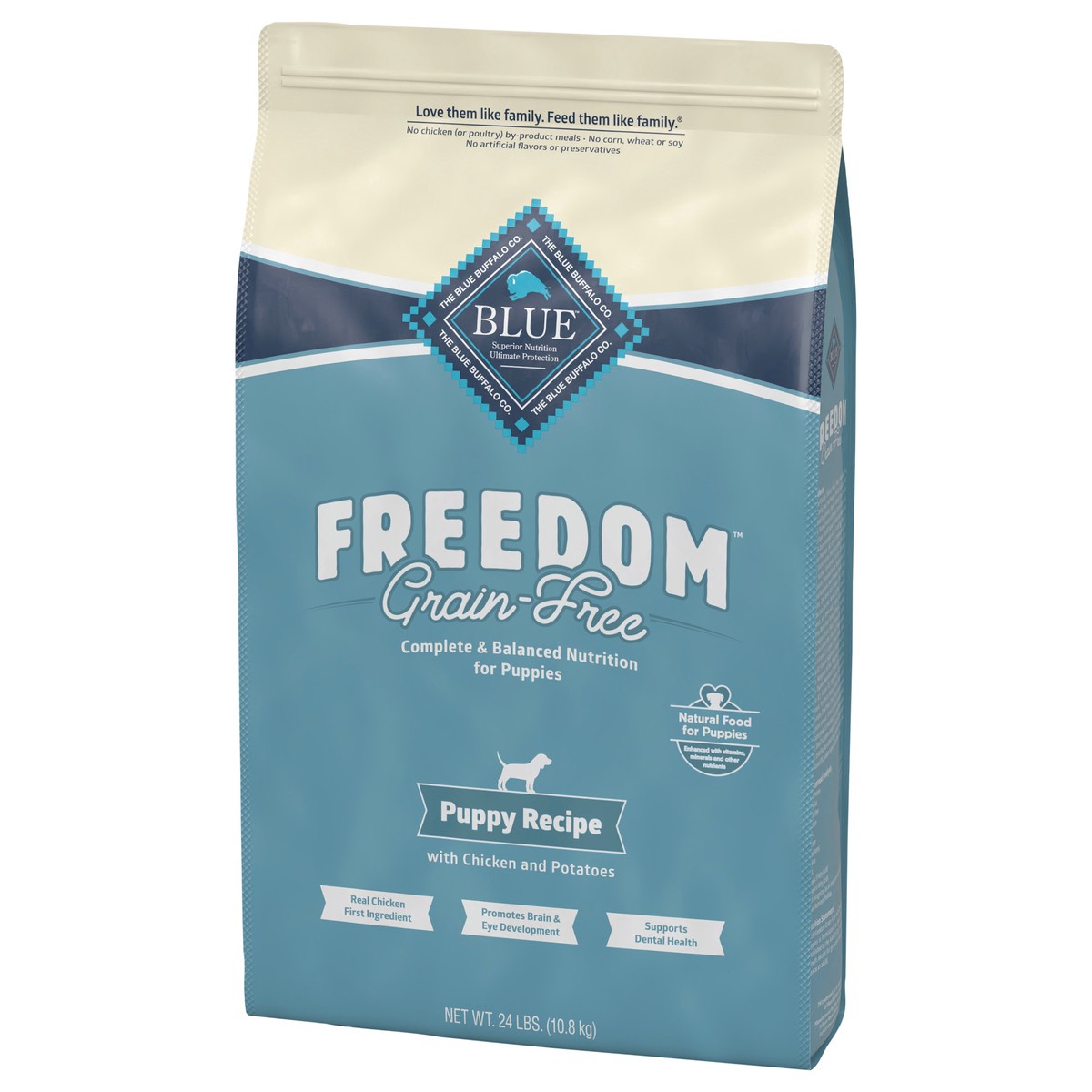 slide 10 of 12, Blue Buffalo Freedom Grain Free Natural Puppy Dry Dog Food, Chicken 24-lb, 24 lb