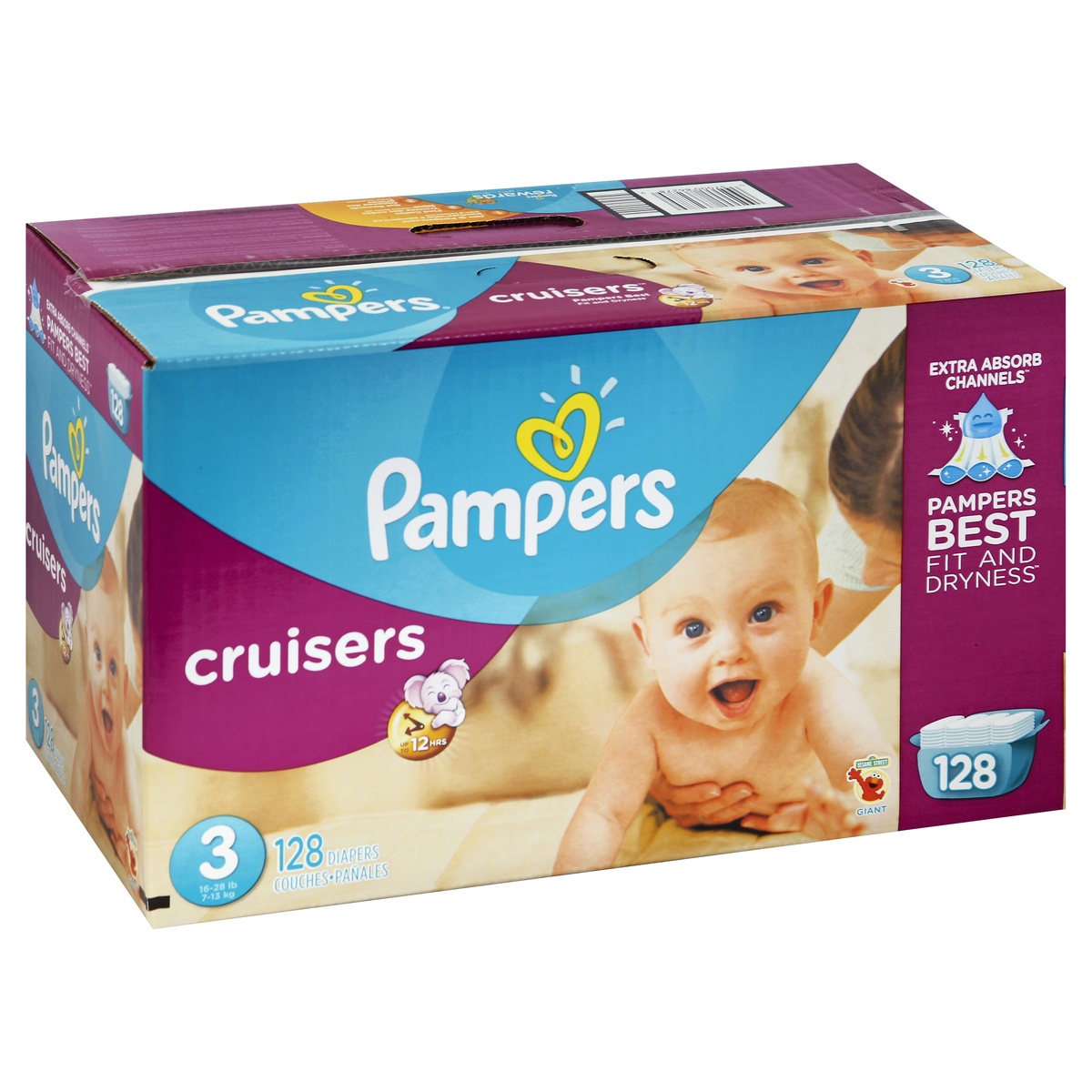 slide 1 of 1, Pampers Diapers 128 ea, 128 ct