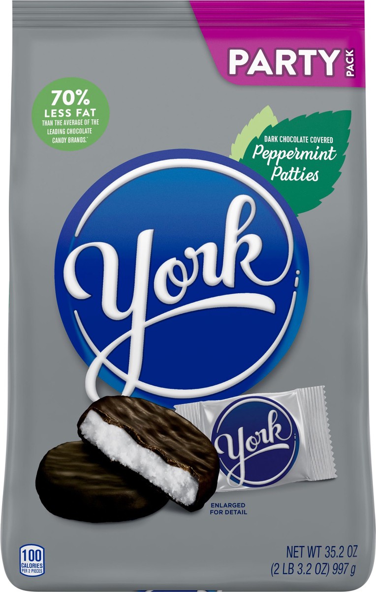 slide 6 of 7, York Dark Chocolate Peppermint Patties, Candy Party Pack, 35.2 oz, 35.2 oz