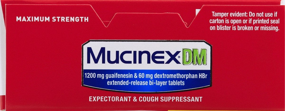 slide 8 of 9, Mucinex DM 12 Hr Maximum Strength Chest Congestion Expectorant & Cough Suppressant Tablets, 42ct, 42 ct