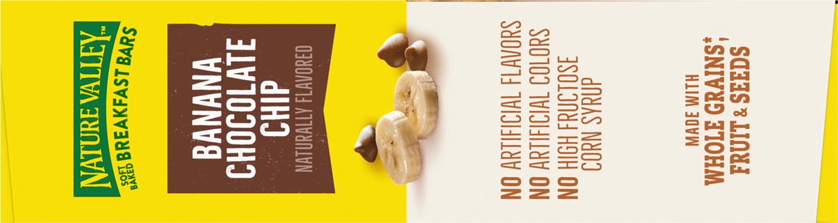 slide 5 of 14, Nature Valley Soft Baked Breakfast Bars, Banana Chocolate Chip, Morning Snacks, 5 Count, 8.85 oz, 5 ct