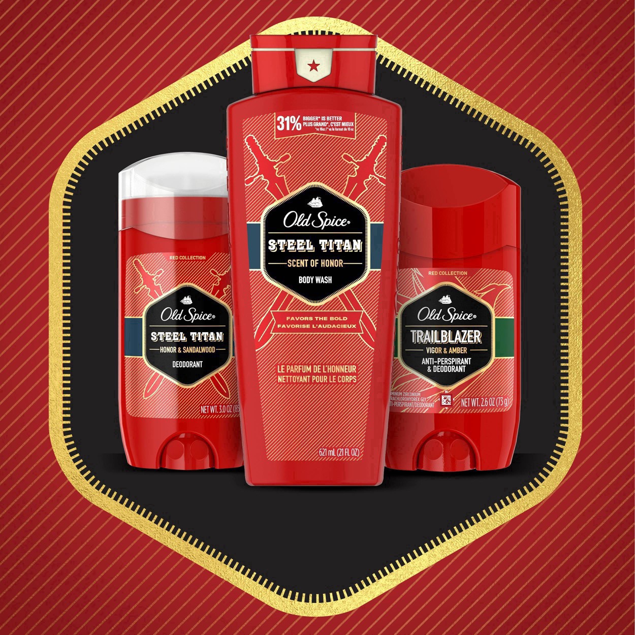 slide 15 of 95, Old Spice Red Collection Swagger Scent Deodorant for Men, Value Pack, 3.0 oz, Pack of 2, 2 ct; 3 oz
