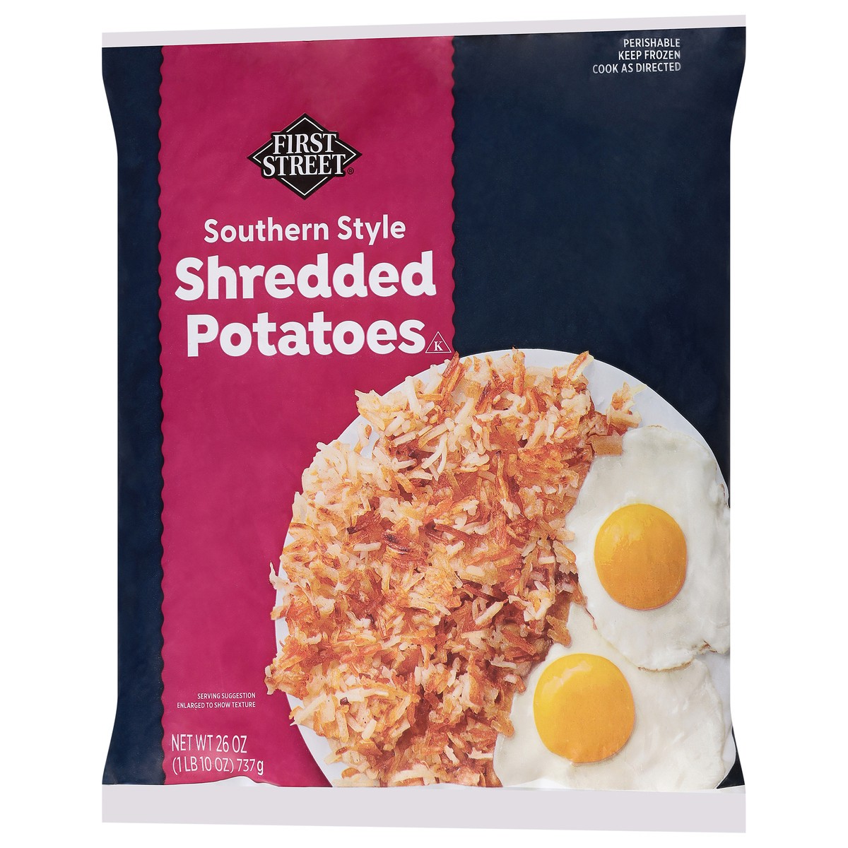 slide 2 of 4, First Street Shredded Hashbrowns, 26 oz