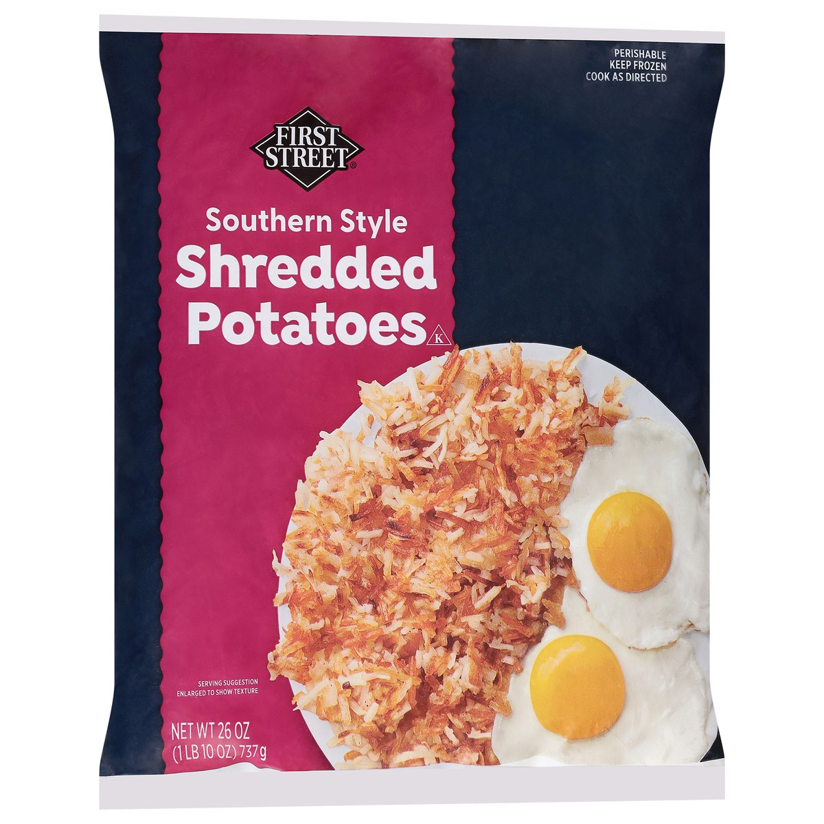 slide 3 of 4, First Street Shredded Hashbrowns, 26 oz