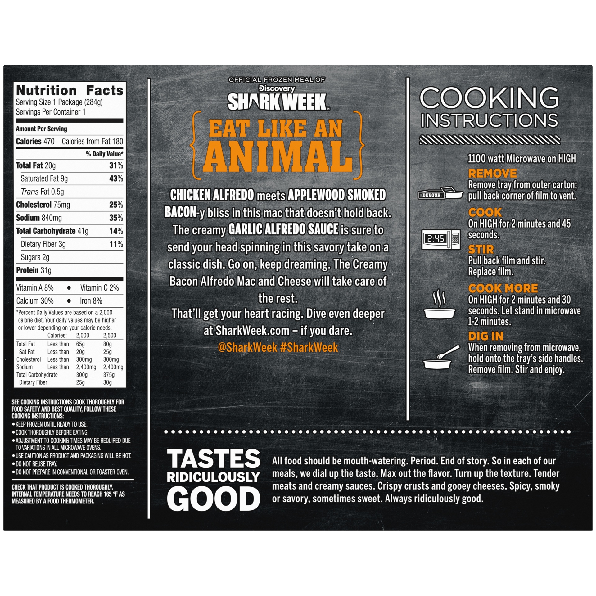 DEVOUR Creamy Bacon Alfredo Mac & Cheese with Chicken 10 oz Shipt