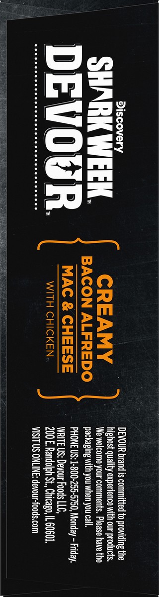 slide 7 of 9, DEVOUR Creamy Bacon Alfredo Mac & Cheese with Chicken, 10 oz