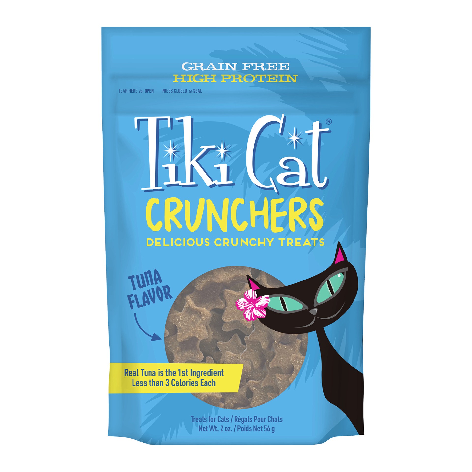 slide 1 of 5, Tiki Cat Crunchy Treats Grain-Free Tuna & Pumpkin for Cats, 2 oz