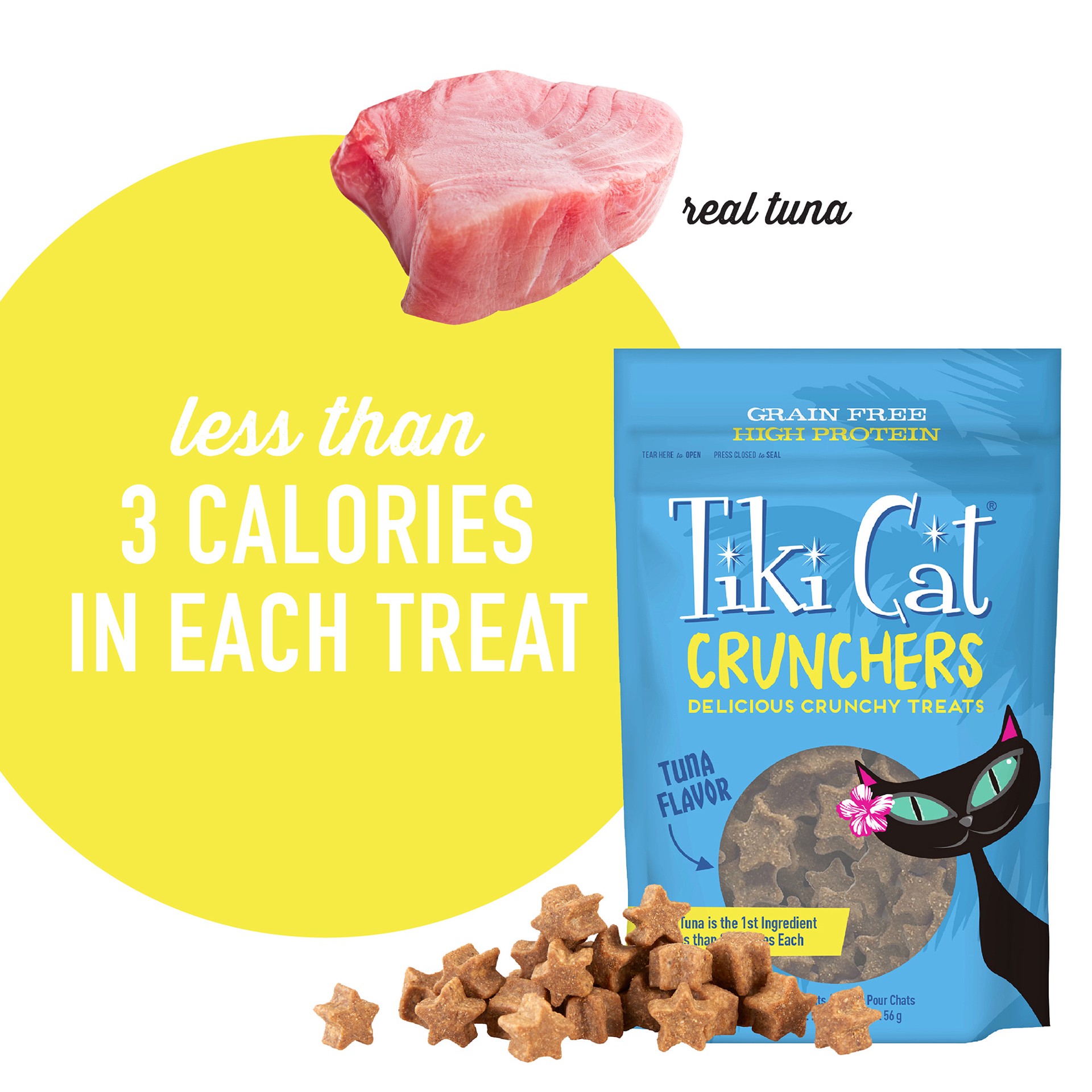 slide 2 of 5, Tiki Cat Crunchy Treats Grain-Free Tuna & Pumpkin for Cats, 2 oz