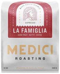 Medici La Famiglia Espresso Blend Whole Bean Coffee