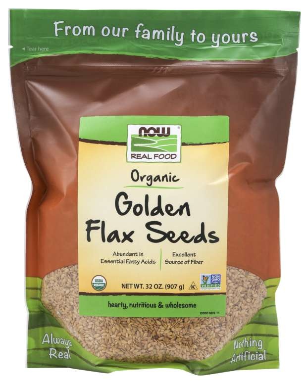 slide 1 of 1, NOW Foods Golden Flax Seeds, Organic, 2 lb