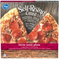 slide 1 of 1, Kroger Self Rising Crust Three Meat Pizza, 30.5 oz