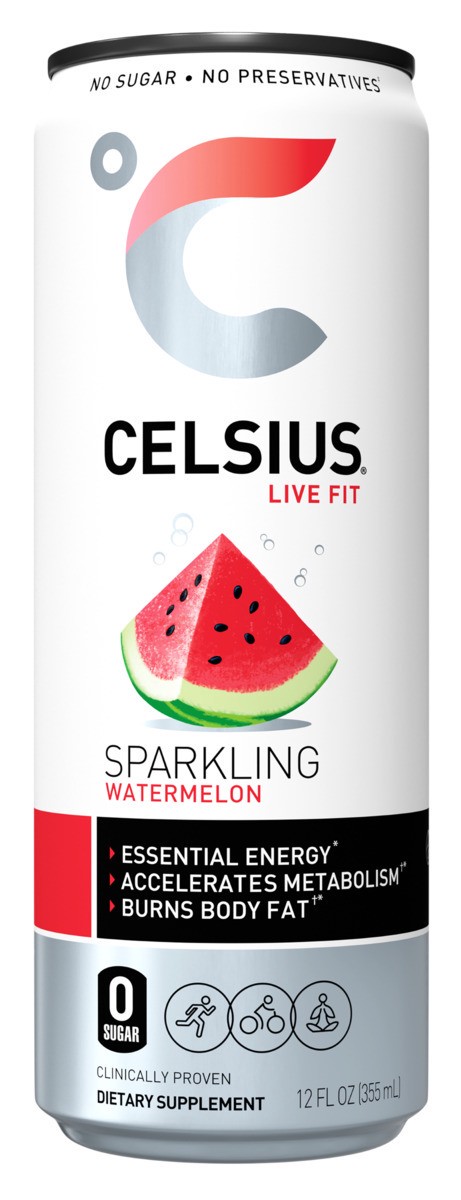 slide 1 of 5, Celsius Sparkling Watermelon Energy Drink- 12 fl oz, 12 fl oz