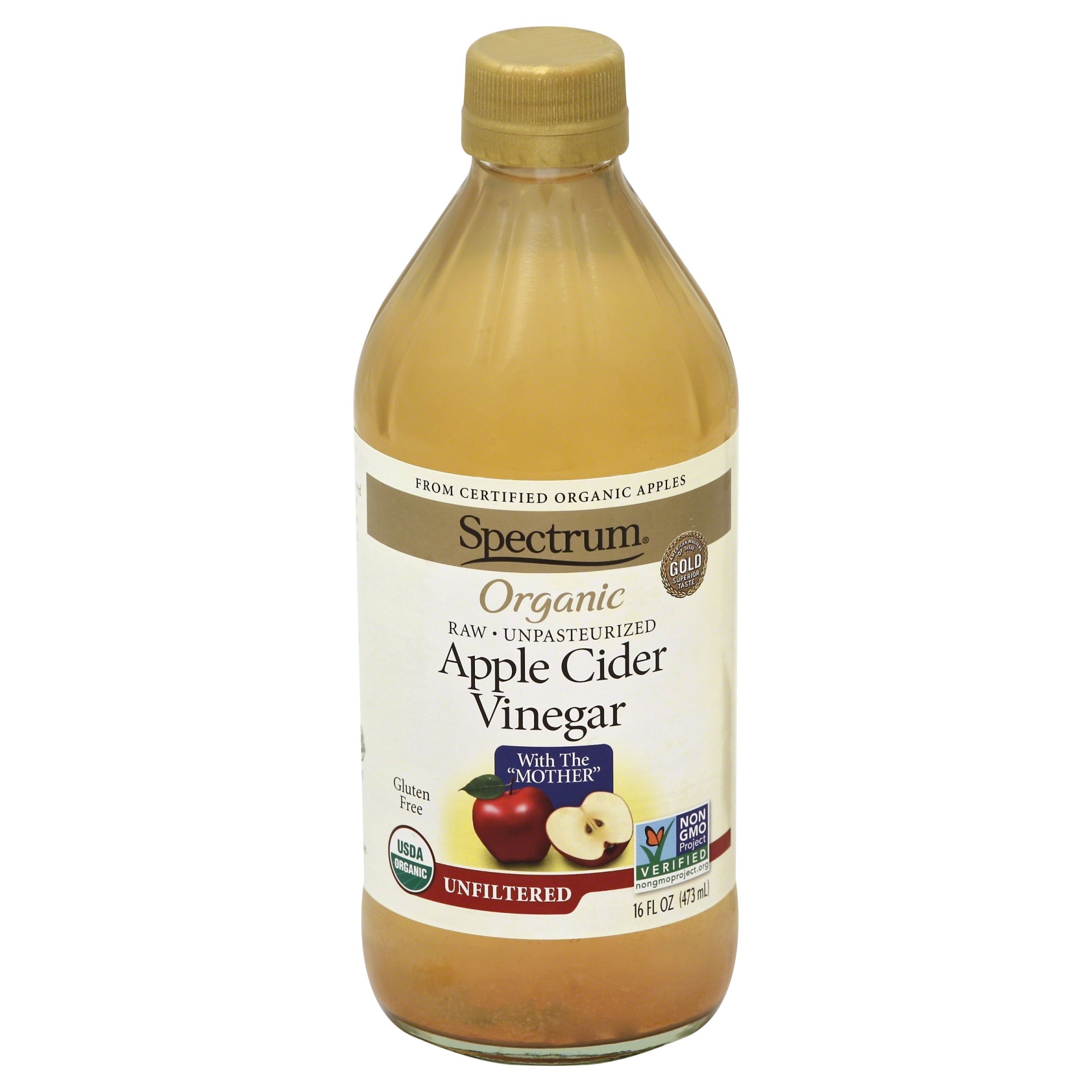 slide 1 of 1, Spectrum Naturals Natural Apple Cider Vinegar, 16 fl oz