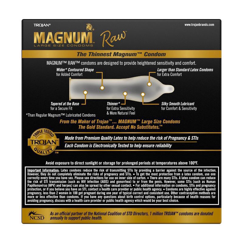 slide 4 of 6, Trojan Magnum Raw - 24ct, 24 ct