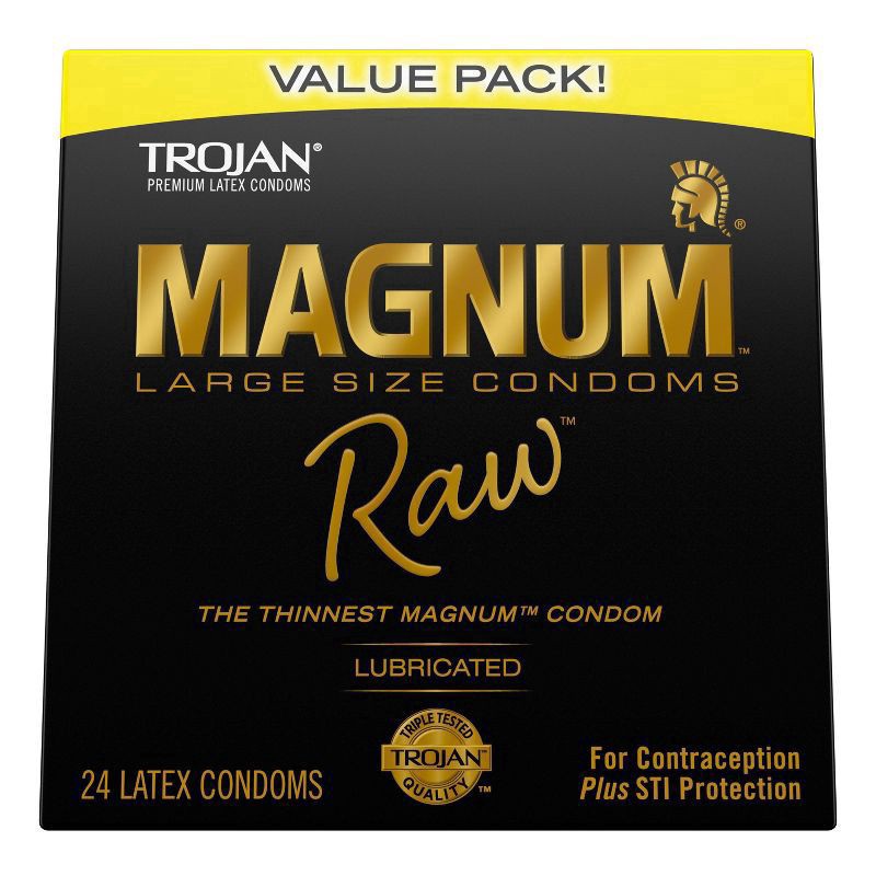 slide 5 of 6, Trojan Magnum Raw - 24ct, 24 ct