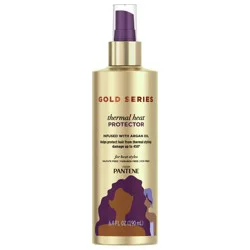 Gold Series from Pantene Sulfate-Free Thermal Heat Protector Infused with Argan Oil for Curly, Coily Hair, 6.4 fl oz