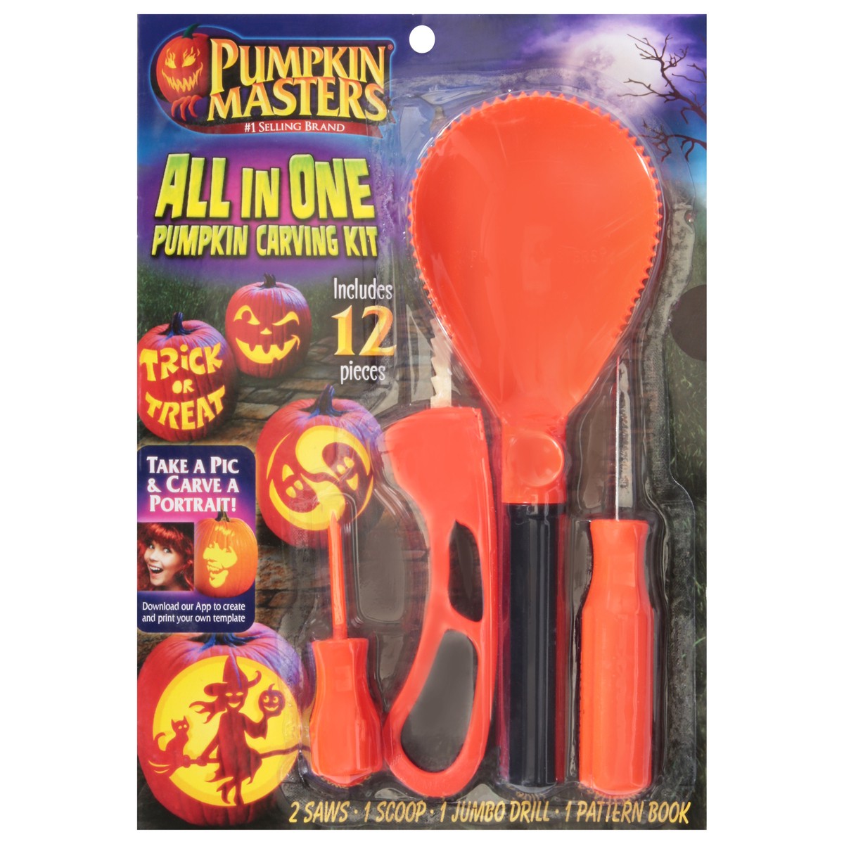 slide 7 of 9, Pumpkin Masters All in One Pumpkin Carving Kit 12 ea, 12 ct