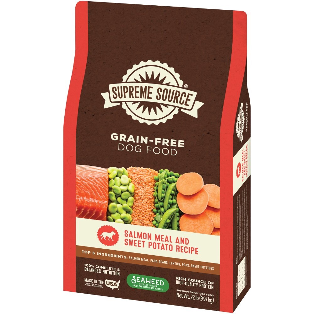 slide 3 of 4, Supreme Source Salmon Meal & Sweet Potato Recipe Dog Food, 22 lb