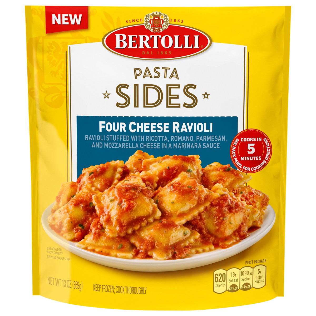 slide 1 of 7, Bertolli Pasta Sides Four Cheese Ravioli 13 oz, 13 oz